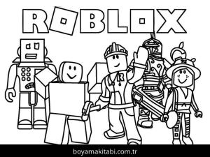 Roblox boyama sayfası – çizgi film temalı, basit çizim