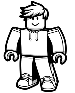 Roblox boyama sayfası,  coloring page, Kolay Roblox Oyuncusu, 