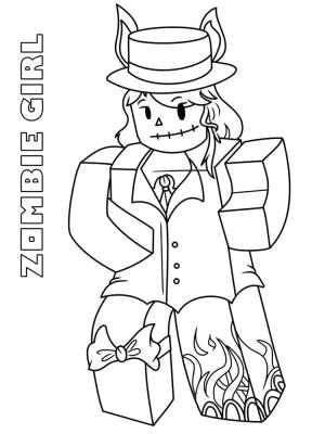 Roblox boyama sayfası,  coloring page, Roblox Zombi çiz, 