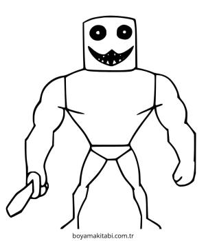 Roblox boyama sayfası – çizgi film temalı, basit çizim