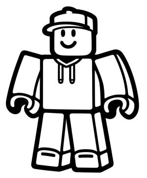 Roblox boyama sayfası,  coloring page, Basit Roblox Oyuncusu, 