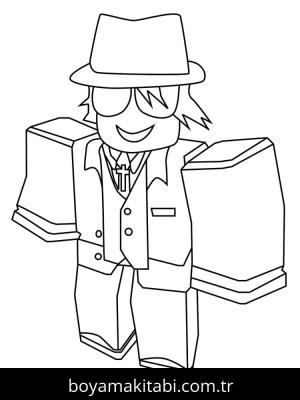 Roblox boyama sayfası – sevimli karakter, sanatsal çalışma