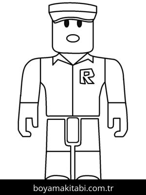 Roblox boyama sayfası – çocuklar için, çizgi film temalı