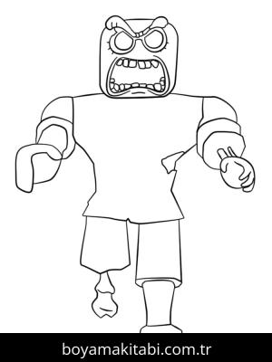 Roblox boyama sayfası – çizgi film temalı, basit çizim