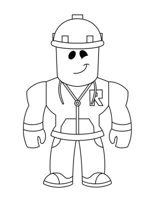 Roblox boyama sayfası,  coloring page, Gülen Roblox, 