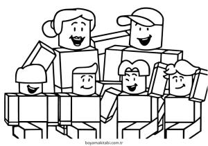 Roblox boyama sayfası – çocuklar için, çizgi film temalı