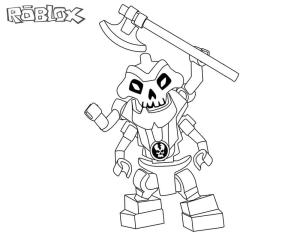 Roblox boyama sayfası,  coloring page, Roblox İskeleti, 