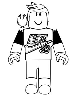 Roblox boyama sayfası,  coloring page, Roblox Nike resmi, 