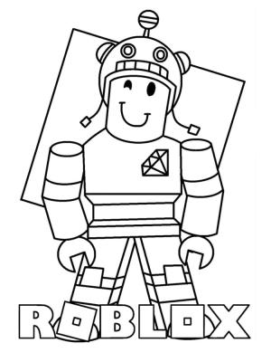 Roblox boyama sayfası,  coloring page, Roblox Komik Karakter, 