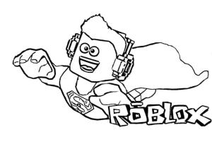 Roblox boyama sayfası,  coloring page, Roblox Süperman, 