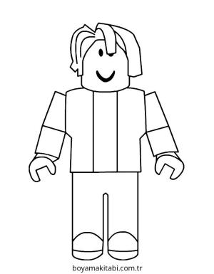 Roblox boyama sayfası – çizgi film temalı, basit çizim