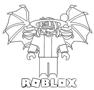 Roblox boyama sayfası,  coloring page, Roblox Kanatlı Avatar, 