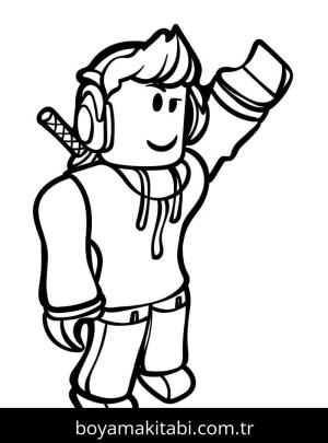 Roblox boyama sayfası – sevimli karakter, sanatsal çalışma