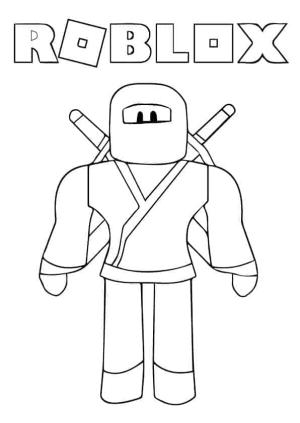 Roblox boyama sayfası,  coloring page, Roblox Ninjası, 