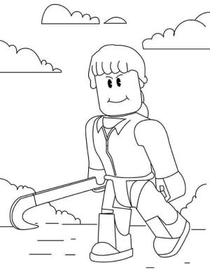 Roblox boyama sayfası,  coloring page, Karakter Roblox Yürüyüş, 