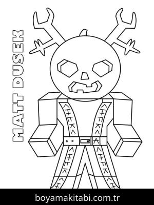 Roblox boyama sayfası – çocuklar için, çizgi film temalı