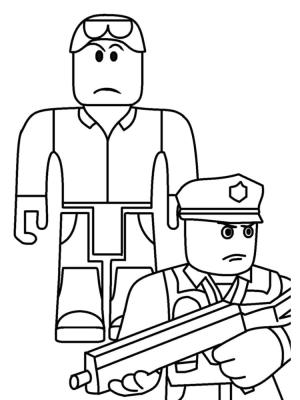 Roblox boyama sayfası,  coloring page, Polis Roblox’u, 