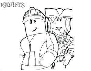 Roblox boyama sayfası,  coloring page, Roblox çifti, 