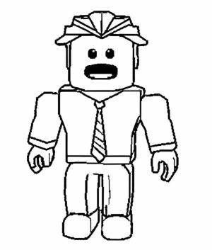 Roblox boyama sayfası,  coloring page, Komik Roblox Oyuncusu, 