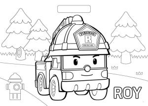 Robocar Poli boyama sayfası,  coloring page, Robocar Poli’den Roy ücretsiz, 