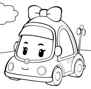 Robocar Poli boyama sayfası, coloring page, Robocar Poli Den Mini,