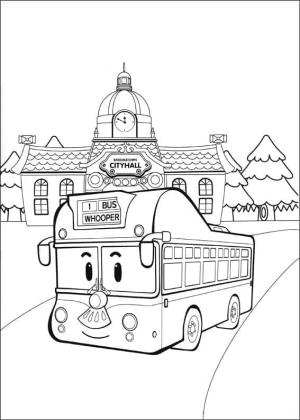 Robocar Poli boyama sayfası,  coloring page, Robocar Poli’den ötücü Tatlı, 