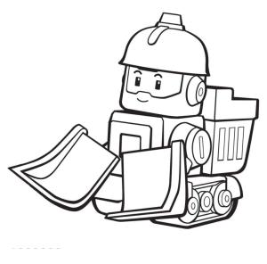 Robocar Poli boyama sayfası,  coloring page, Robocar Poli’den Bruny, 