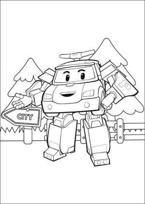 Robocar Poli boyama sayfası,  coloring page, Yazdırılabilir Robocar Poli, 