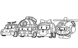 Robocar Poli boyama sayfası, coloring page, Çocuklar İçin Robocar Poli,