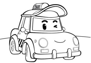 Robocar Poli boyama sayfası,  coloring page, Robocar Poli’den şapka, 