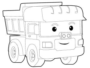 Robocar Poli boyama sayfası,  coloring page, Robocar Poli’den çöplük, 