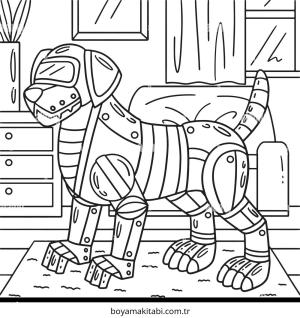 Robot Dog boyama sayfası – yaratıcılığı geliştirir, keyifli zaman