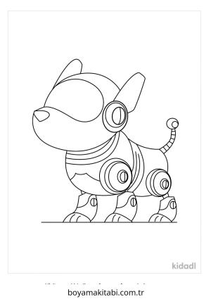 Robot Dog boyama sayfası – ücretsiz yazdır, boyama etkinliği