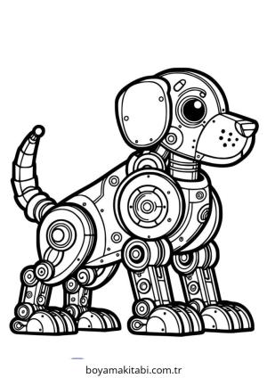 Robot Dog boyama sayfası – yaratıcılık, eğlenceli etkinlik