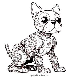 Robot Dog boyama sayfası – eğitici aktivite, yaratıcılık