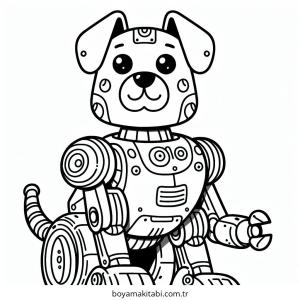 Robot Dog boyama sayfası – boyama etkinliği, çocuk aktivitesi