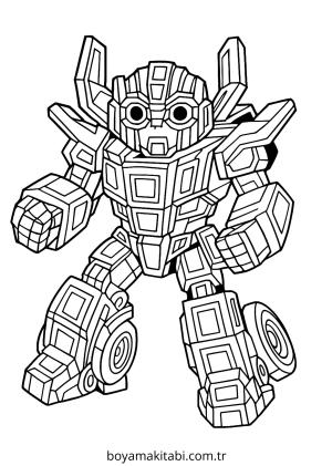 Robot Girl boyama sayfası – boyama çalışması, yaratıcılığı geliştirir