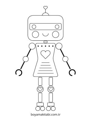 Robot Girl boyama sayfası – yaratıcılık, eğlenceli etkinlik