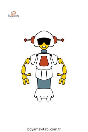 Robot Girl boyama sayfası – boyama çalışması, yaratıcılığı geliştirir
