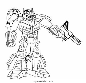 Robot Girl boyama sayfası – eğlenceli etkinlik, el becerilerini geliştirir