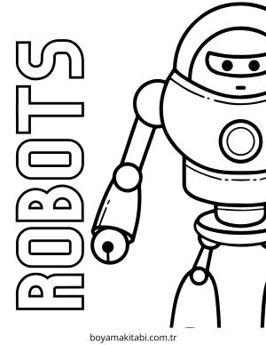 Robot Girl boyama sayfası – PDF indir, sevimli karakter