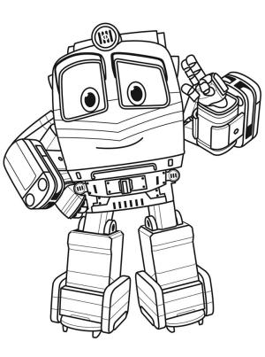 Robot Trains boyama sayfası,  coloring page, Robot Trains Den Alf, 