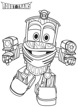 Robot Trains boyama sayfası,  coloring page, Robot Trains Duck, 