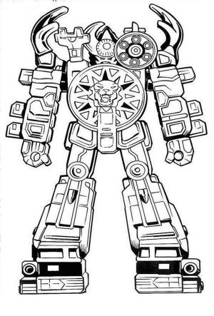 Robot boyama sayfası,  coloring page, Power Rangers Robotu, 