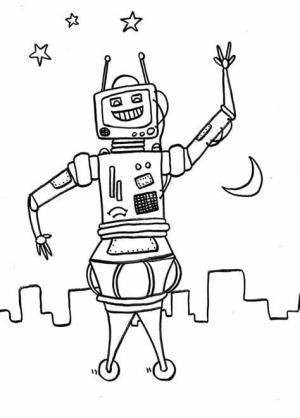 Robot boyama sayfası,  coloring page, Gelişmiş Robot, 