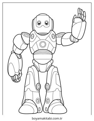 Robot boyama sayfası – kolay boyama, eğitici aktivite