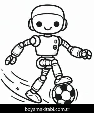 Robot boyama sayfası – basit çizim, kolay boyama