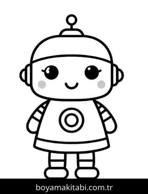 Robot boyama sayfası – boyama etkinliği, çocuk aktivitesi