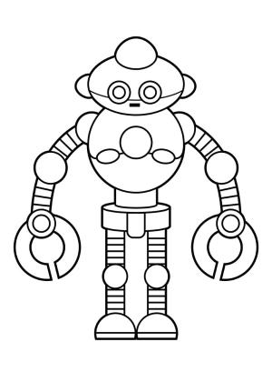 Robot boyama sayfası,  coloring page, Hoş Robot, 