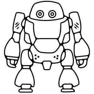 Robot boyama sayfası,  coloring page, Temel Çizim Robotu, 